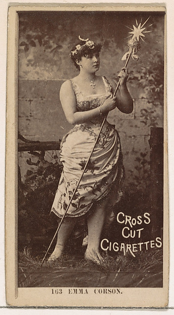 W. Duke, Sons & Co., Card Number 163, Emma Corson, from the Actors and Actresses series (N145-2) issued by Duke Sons & Co. to promote Cross Cut Cigarettes