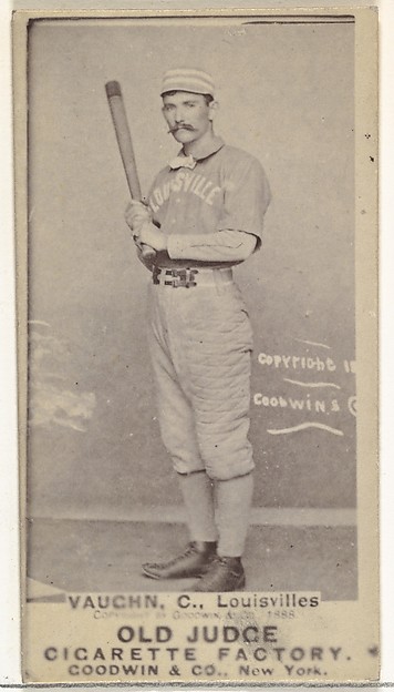 Goodwin & Company, Harry Francis "Farmer" Vaughn, Catcher, Louisville Colonels, from the Old Judge series (N172) for Old Judge Cigarettes
