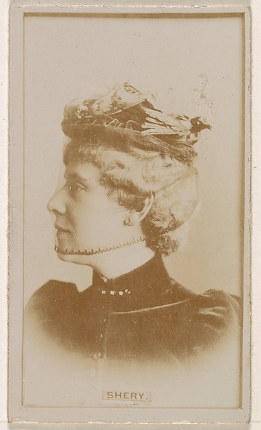 Kinney Brothers Tobacco Company, Miss Shery, from the Actresses series (N245) issued by Kinney Brothers to promote Sweet Caporal Cigarettes