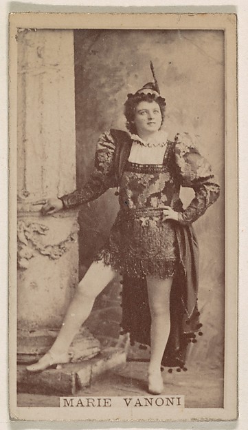 Kinney Brothers Tobacco Company, Marie Vanoni, from the Actresses series (N245) issued by Kinney Brothers to promote Sweet Caporal Cigarettes