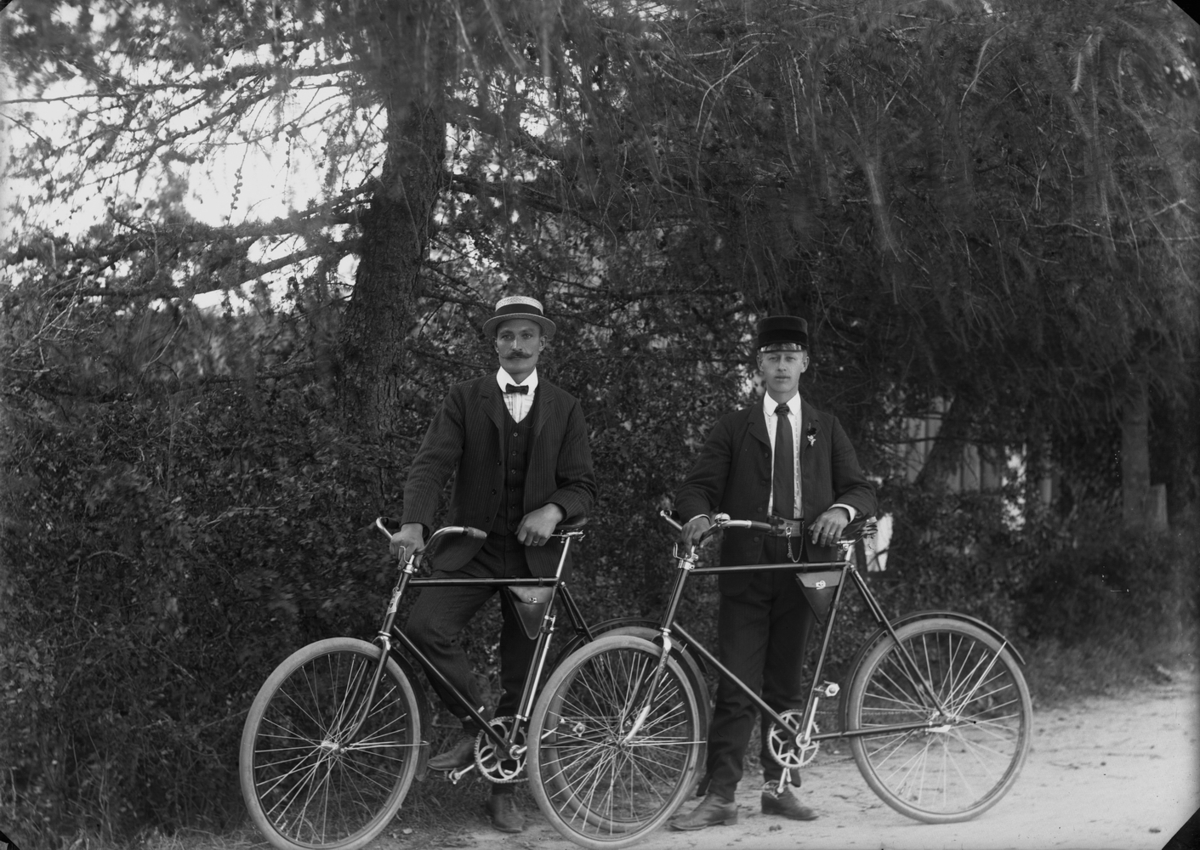 Gustaf Ferdinand Hallberg, Tvä män med cyklar.