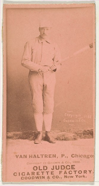 Goodwin & Company, Van Haltren, Pitcher, Chicago, from the Old Judge series (N172) for Old Judge Cigarettes