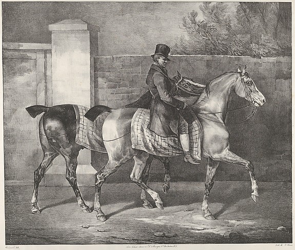 Théodore Géricault, Two Horses Exercised by a Jockey