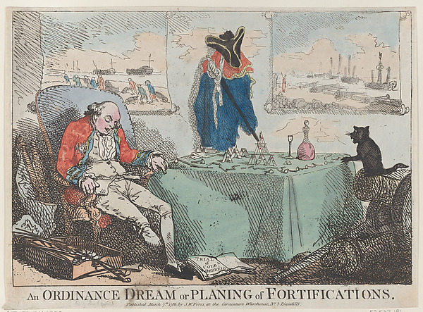 Thomas Rowlandson, An Ordinance Dream or Planning of Fortifications