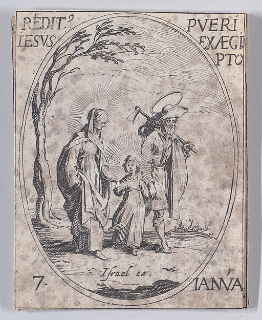 Jacques Callot, Le Retour d'Egypte (The Return from Egypt), January 7th, from "Les Images De Tous Les Saincts et Saintes de L'Année" (Images of All of the Saints and Feast Days of the Year)