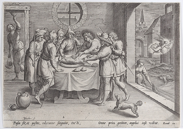 Johann Sadeler I, Preparation for the Passover, from "The Story of Moses, before the Exodus"