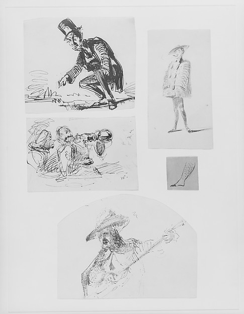 James McNeill Whistler, Man Standing, Cigarette in Mouth (from Sketchbook)