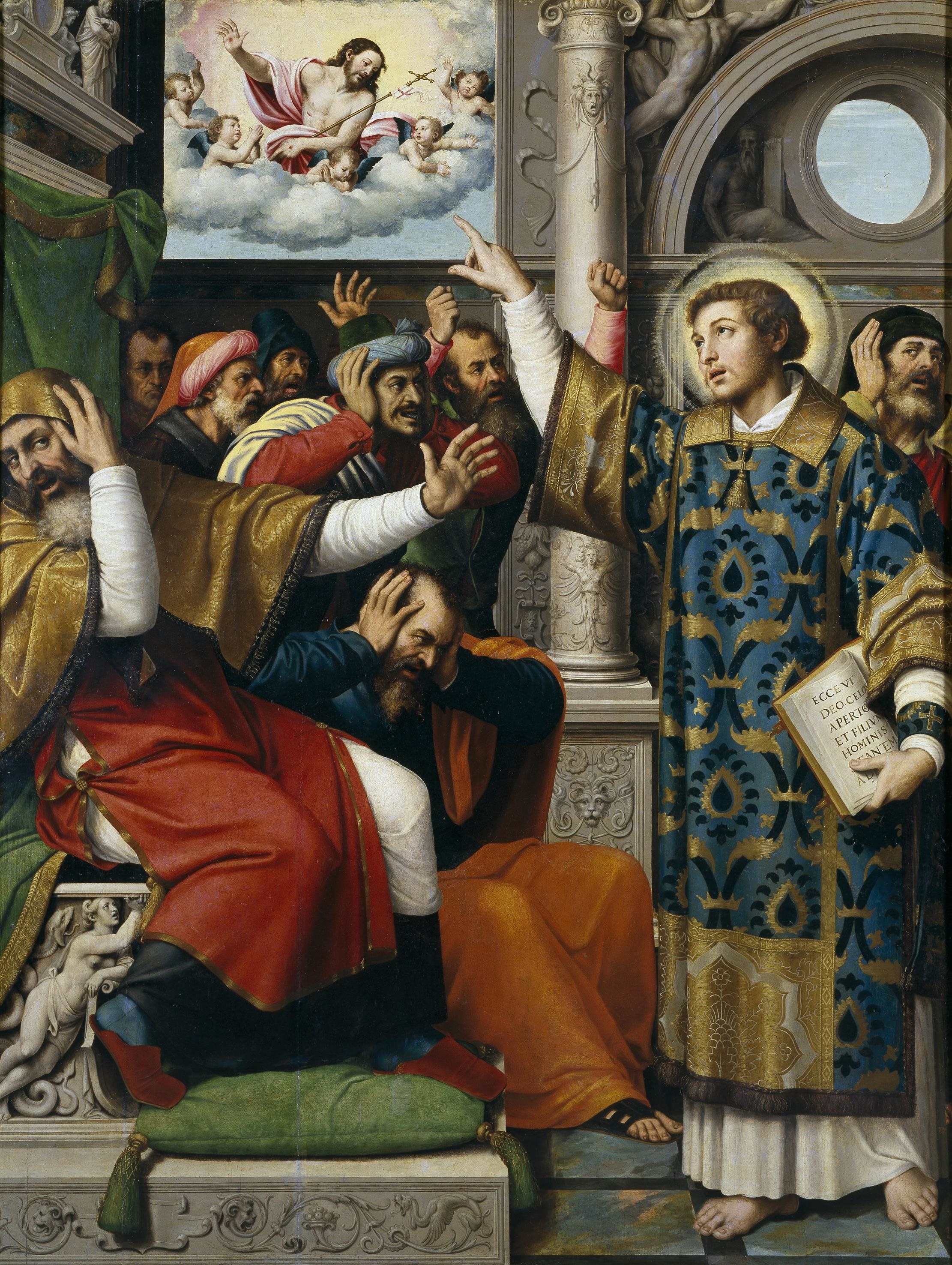 Juan de Juanes, Saint Stephen accused of Blasphemy