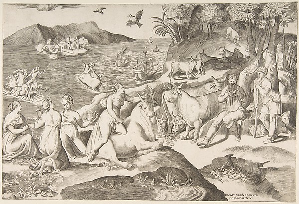 Giulio Bonasone, The Rape of Europa
