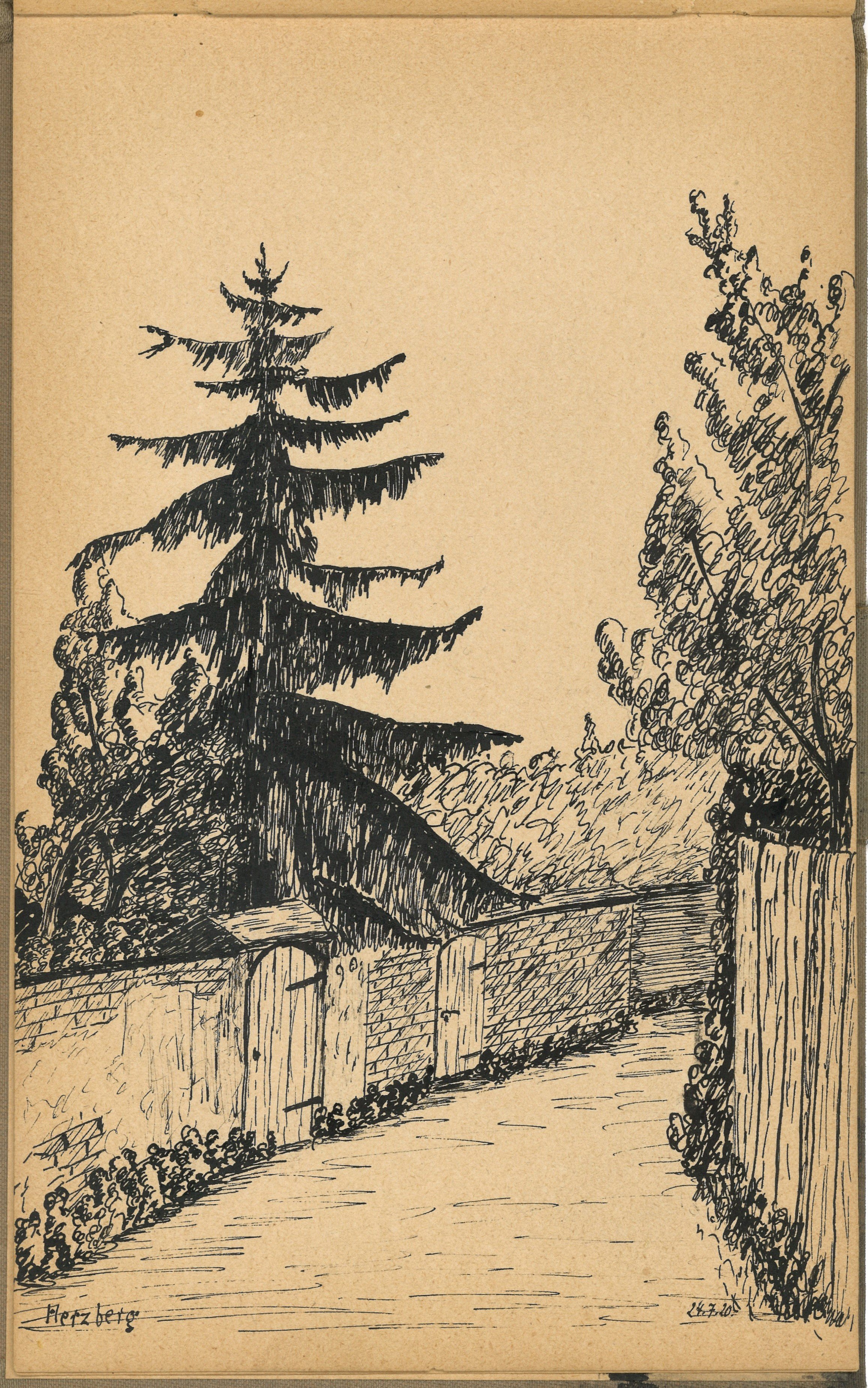 Elsa Schierz, Herzberg (Elster): Rest der Stadtmauer im Südosten (An der Mauer)