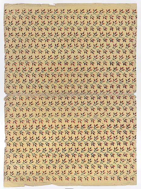 Anonymous, Book cover with overall pattern of leaves