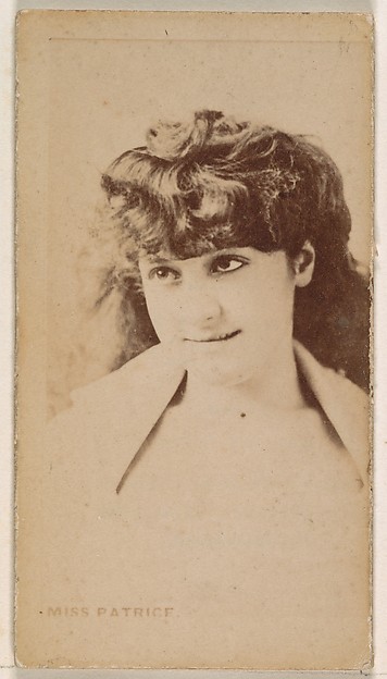 Kinney Brothers Tobacco Company, Miss Patrice, from the Actresses series (N245) issued by Kinney Brothers to promote Sweet Caporal Cigarettes
