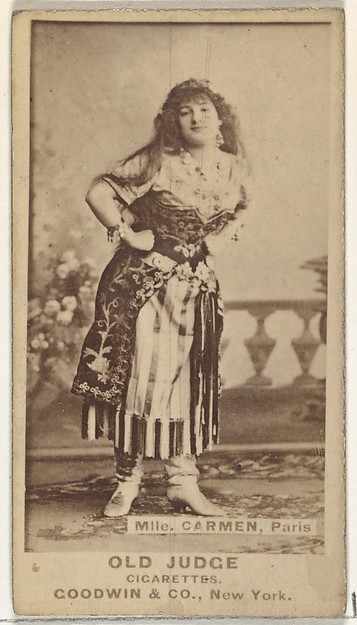Goodwin & Company, Mlle. Carmen, Paris, from the Actors and Actresses series (N171) for Old Judge Cigarettes