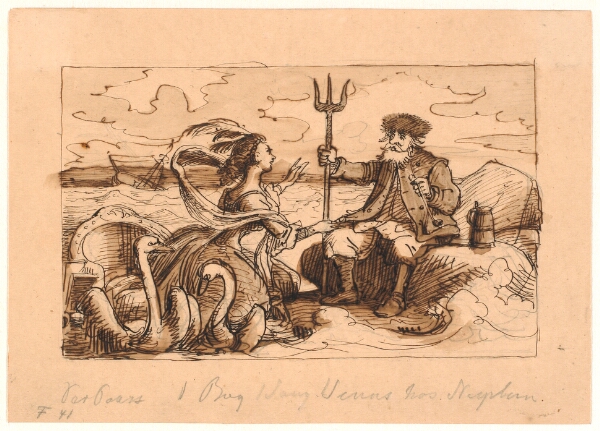 Wilhelm Marstrand, Peder Paars 1. bog 1. sang. Venus hos Neptun
