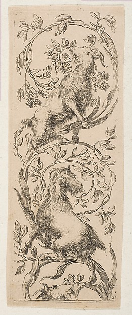 Stefano della Bella, Two Goats Nibbling Branches