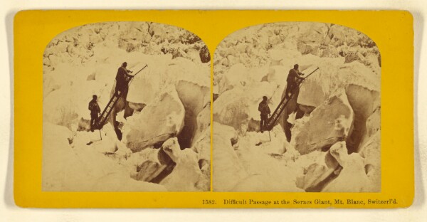Benjamin West Kilburn, Difficult Passage at the Seracs Giant, Mt. Blanc, Switzerl'd.