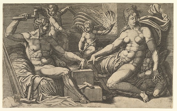 Giorgio Ghisi, Venus and Vulcan at the Forge