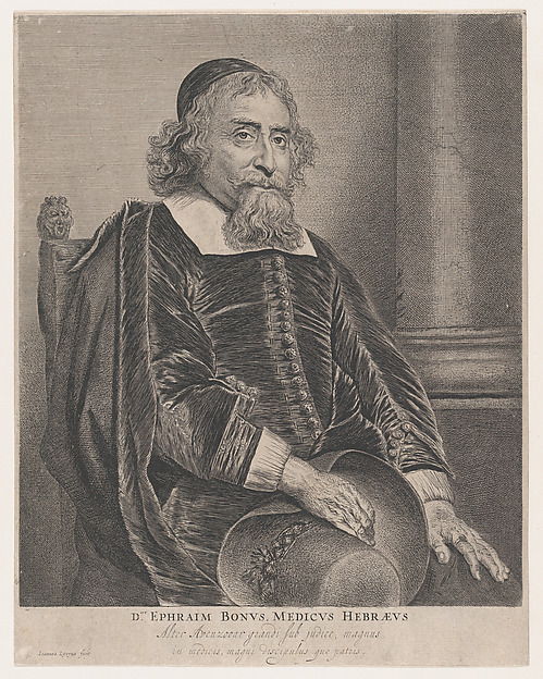 Jan Lievens, Portrait of Ephraim Bonus, physician
