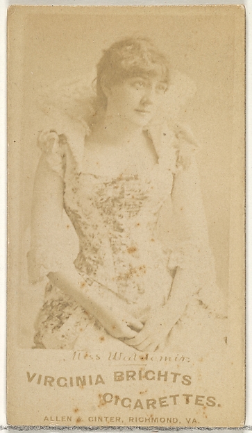 Allen & Ginter, Miss Waldimin, from the Actors and Actresses series (N45, Type 1) for Virginia Brights Cigarettes