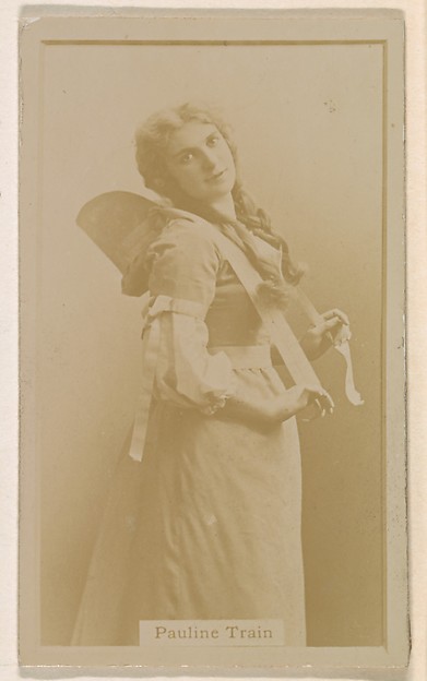 Kinney Brothers Tobacco Company, Pauline Train, from the Actresses series (N245) issued by Kinney Brothers to promote Sweet Caporal Cigarettes