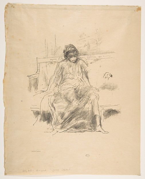 James McNeill Whistler, The Draped Figure, Seated