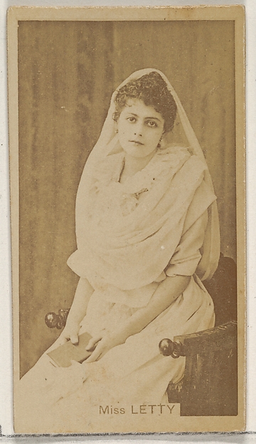 Allen & Ginter, Miss Letty, from the Actors and Actresses series (N45, Type 8) for Virginia Brights Cigarettes