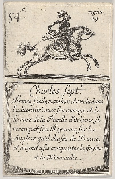 Stefano della Bella, Charles Sept.-e / Prince facile..., from "Game of the Kings of France" (Jeu des Rois de France)