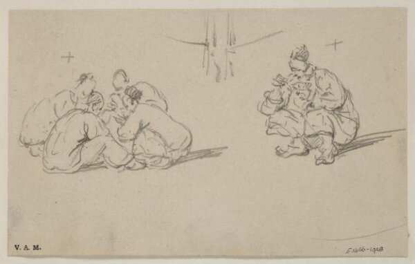 George Chinnery, Seated Chinese men