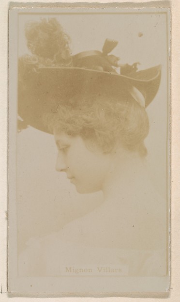 Kinney Brothers Tobacco Company, Mignon Villars, from the Actresses series (N245) issued by Kinney Brothers to promote Sweet Caporal Cigarettes