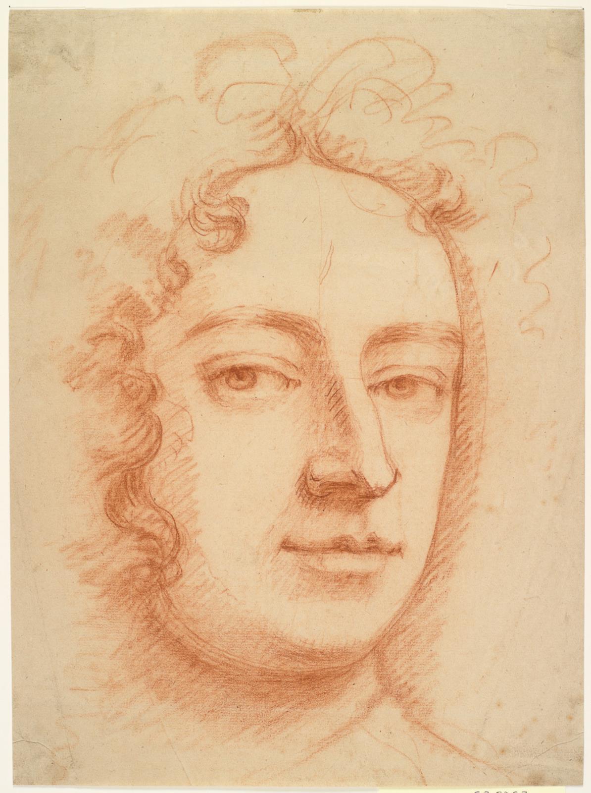 Godfrey Kneller, Mandshoved. Sandsynligvis kunstnerens selvportræt