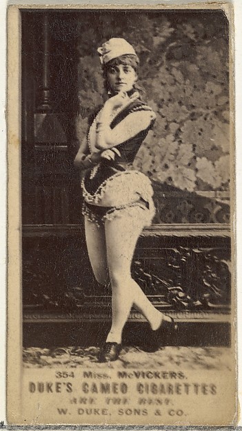 W. Duke, Sons & Co., Card Number 354, Miss McVickers, from the Actors and Actresses series (N145-5) issued by Duke Sons & Co. to promote Cameo Cigarettes