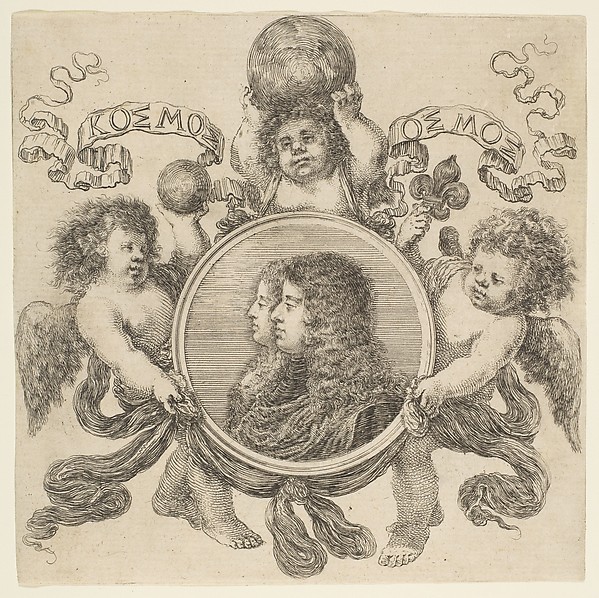 Stefano della Bella, Portrait of Cosimo de' Medici and Marguerite Louise d'Orleans, His Wife