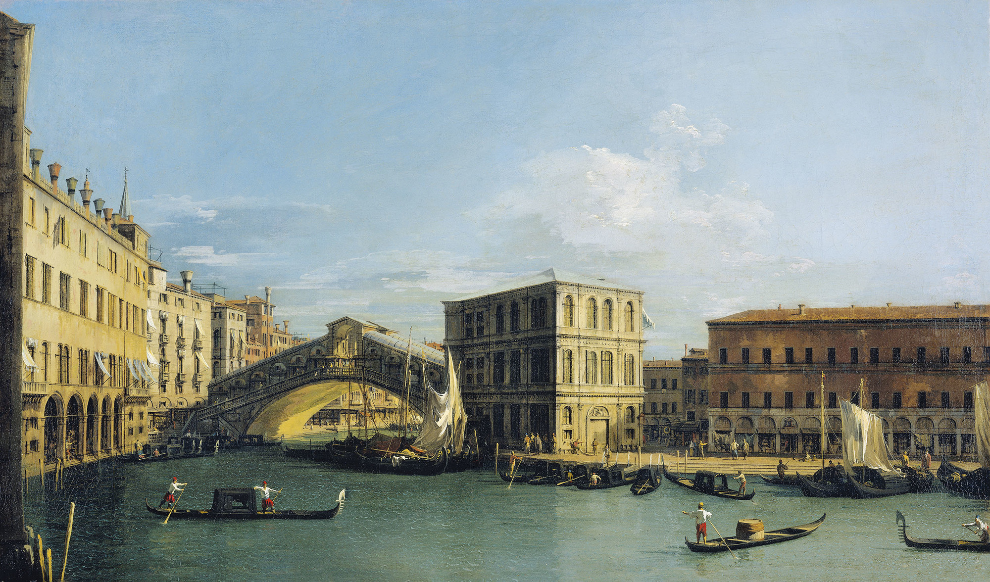 Canaletto, Venice: The Rialto Bridge from the North