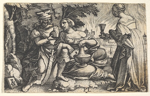 Georg Pencz, Lot and his daughters, from "Ten Old Testament Scenes"