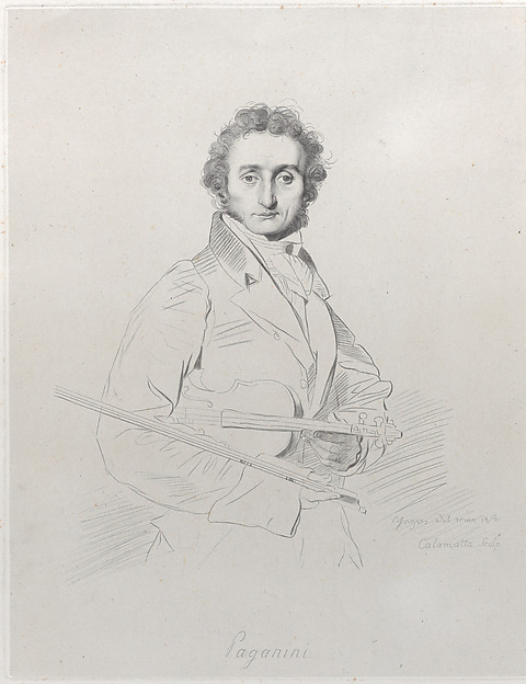 Luigi Calamatta, Portrait of Niccolò Paganini