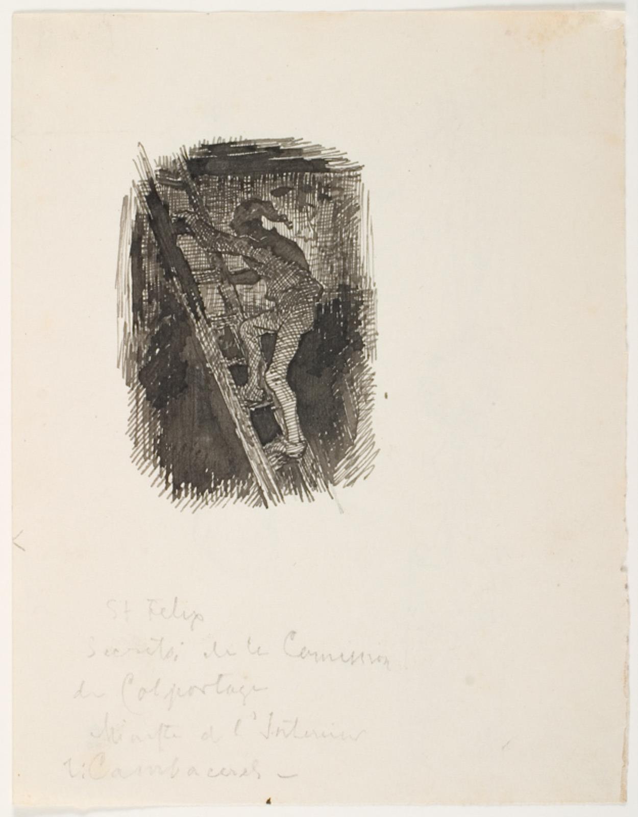 Lorenz Frølich, Illustrationsudkast til H.C. Andersen, Pebersvendens nathue