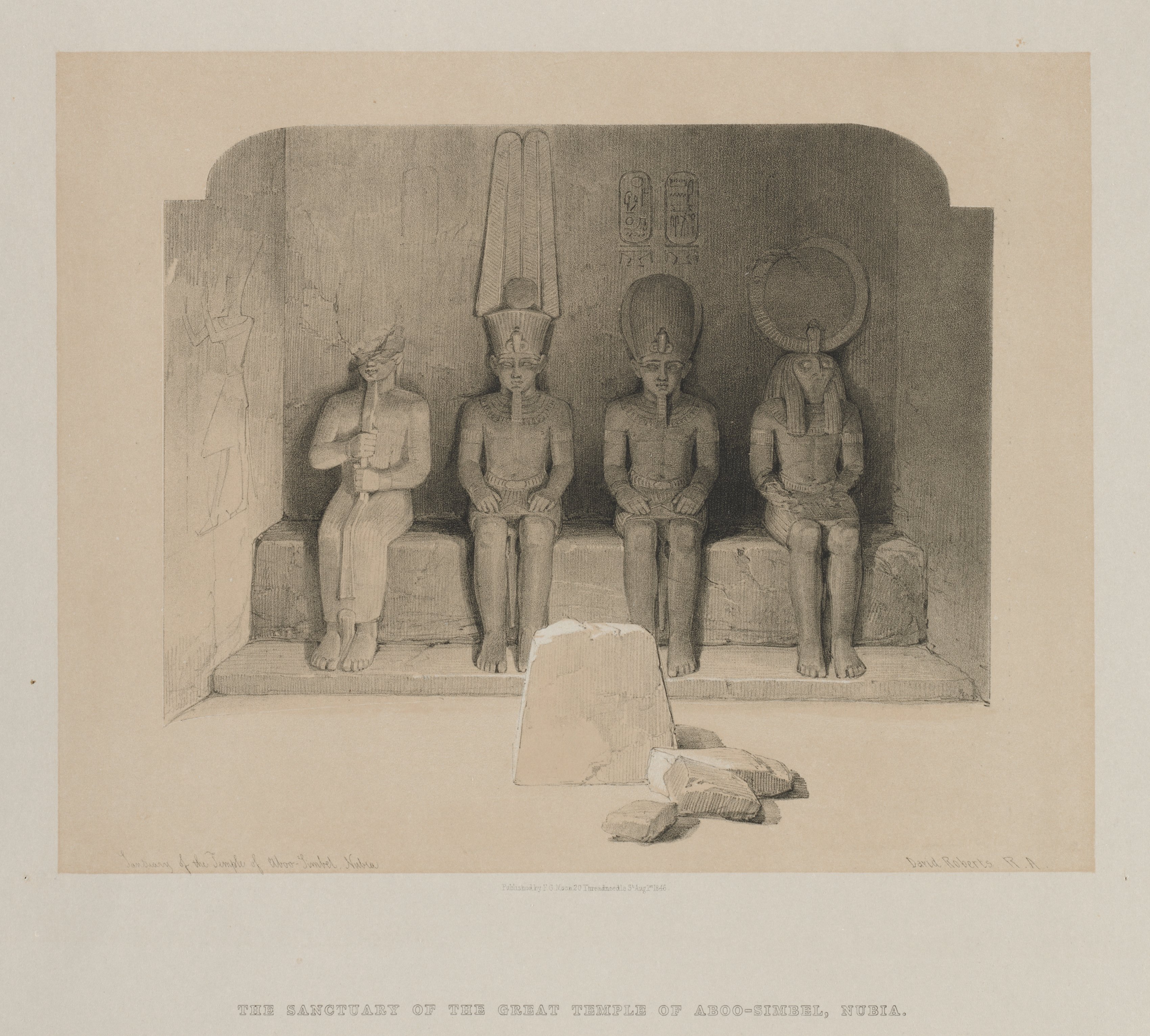 Louis Haghe, Egypt and Nubia, Volume I: Sanctuary of the Temple of Aboo-Simbel, Nubia