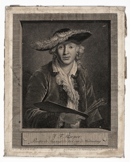 Christian Jakob Schlotterbeck, Porträt des Hofmalers Friedrich Adolf Harper