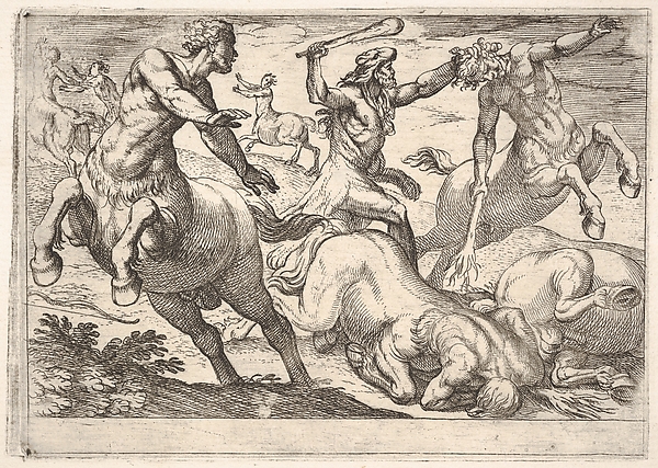 Antonio Tempesta, Hercules and the Centaurs, from "The Labors of Hercules"