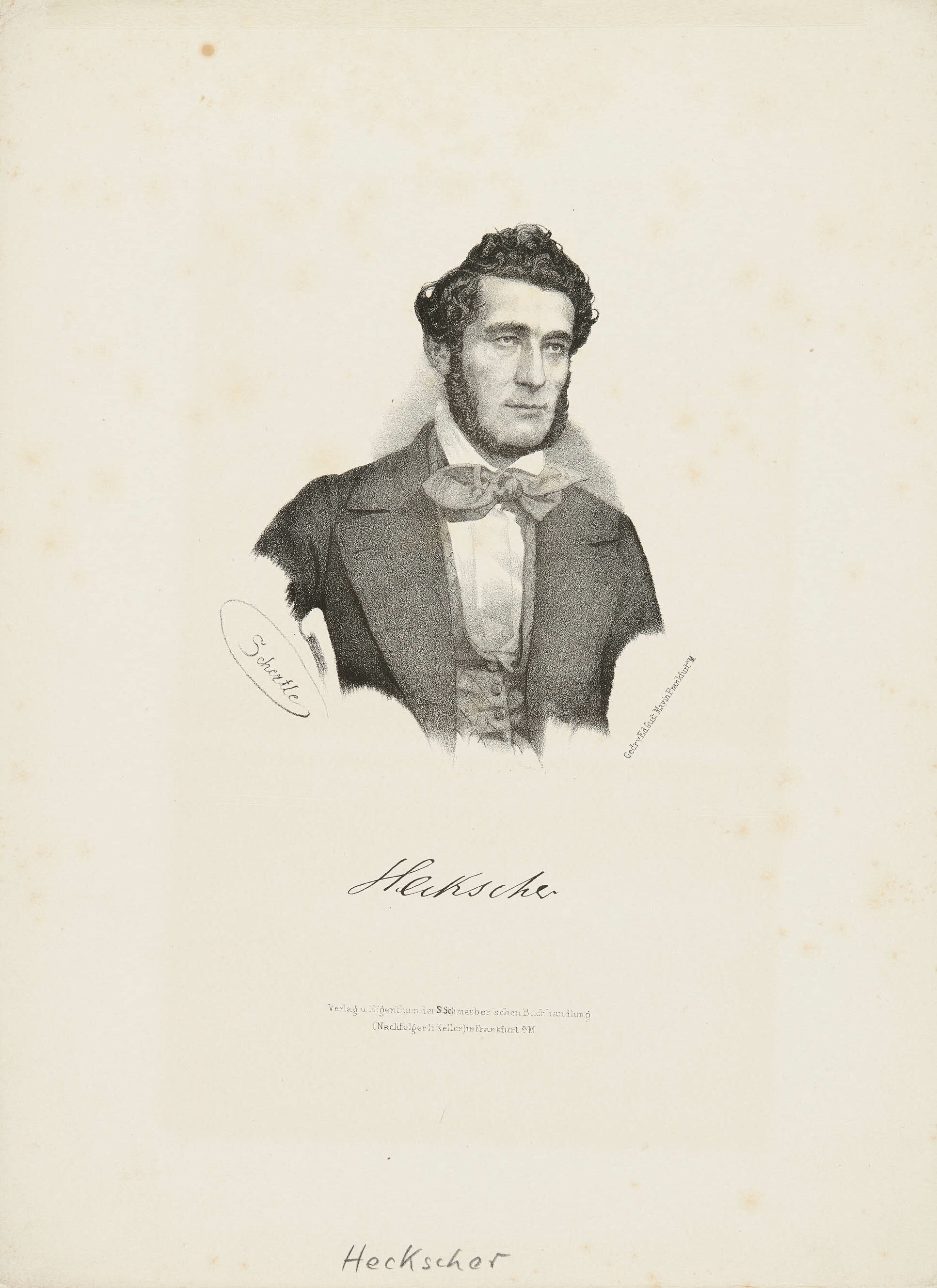 Valentin Schertle, Bildnis Johann Gustav Heckscher