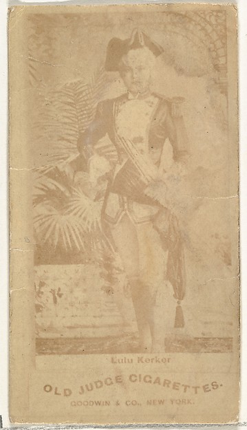 Goodwin & Company, Lulu Kerker, from the Actors and Actresses series (N171) for Old Judge Cigarettes