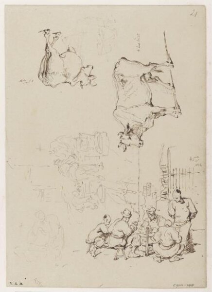 George Chinnery, Figures eating at a food stall