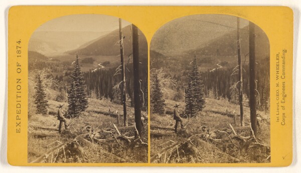 Timothy H. O'Sullivan, Canon, Valley of the Conejos River, looking south from vicinity of "Lost Lakes."
