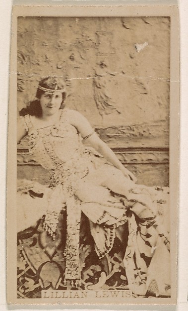 Kinney Brothers Tobacco Company, Lillian Lewis, from the Actresses series (N245) issued by Kinney Brothers to promote Sweet Caporal Cigarettes