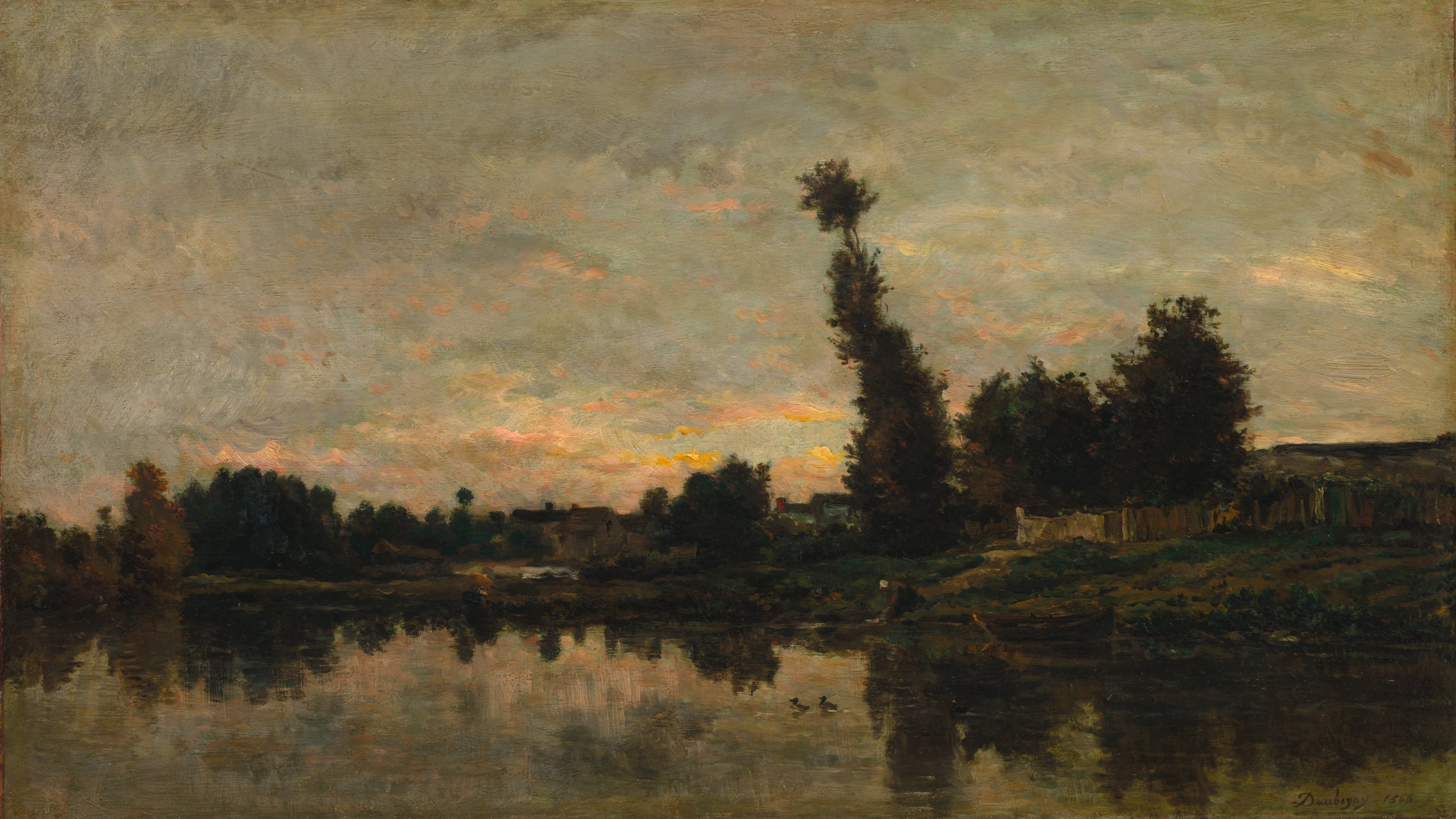 Charles François Daubigny, Sunset on the River Oise