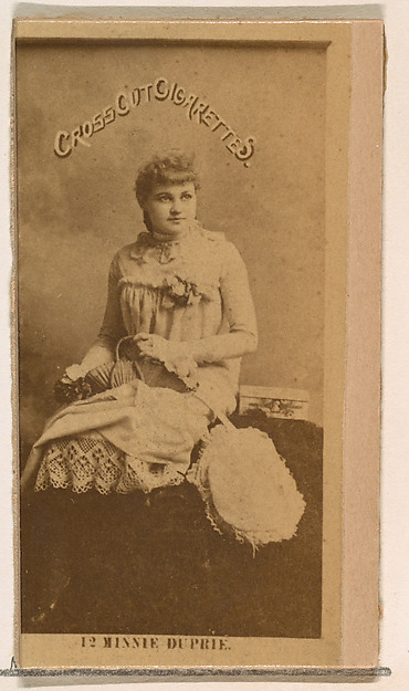 W. Duke, Sons & Co., Card Number 42, Minnie Dupree, from the Actors and Actresses series (N145-2) issued by Duke Sons & Co. to promote Cross Cut Cigarettes