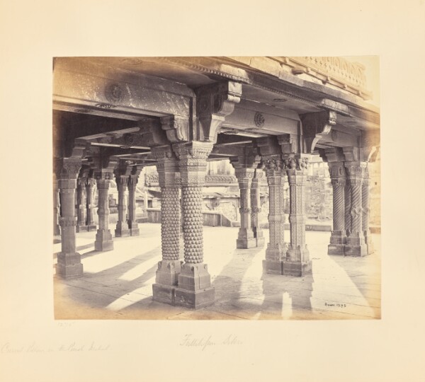 Samuel Bourne, Futtypore Sikri; Carved Pillars in the Panch Mehal
