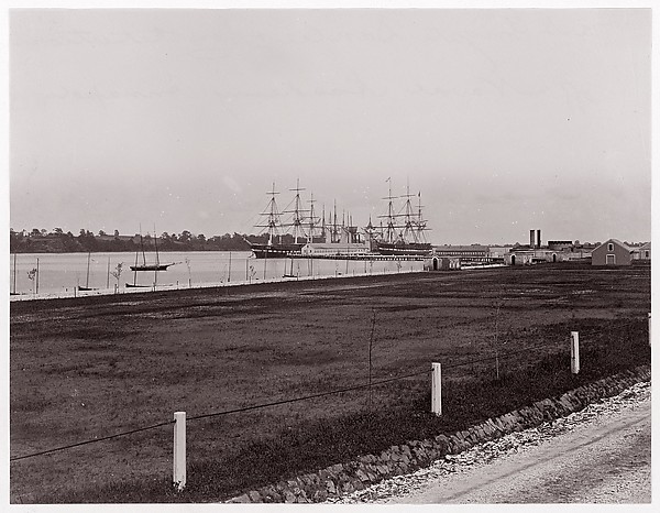 Unknown, Frigates "Santee" and "Constitution" off Naval Academy, Annapolis