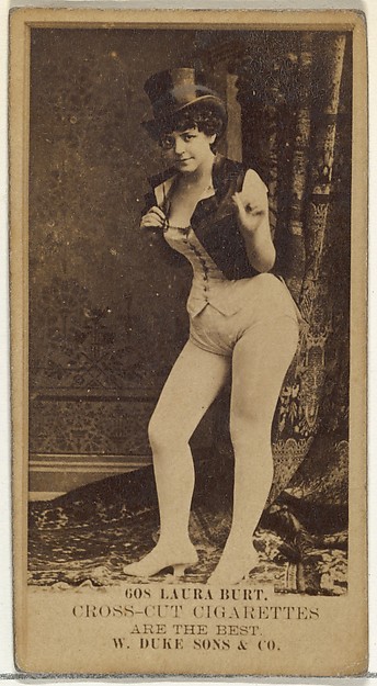 W. Duke, Sons & Co., Card Number 608, Laura Burt, from the Actors and Actresses series (N145-3) issued by Duke Sons & Co. to promote Cross Cut Cigarettes