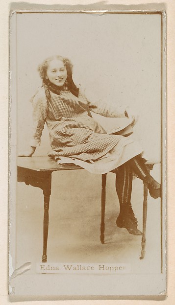 Kinney Brothers Tobacco Company, Edna Wallace-Hopper, from the Actresses series (N245) issued by Kinney Brothers to promote Sweet Caporal Cigarettes